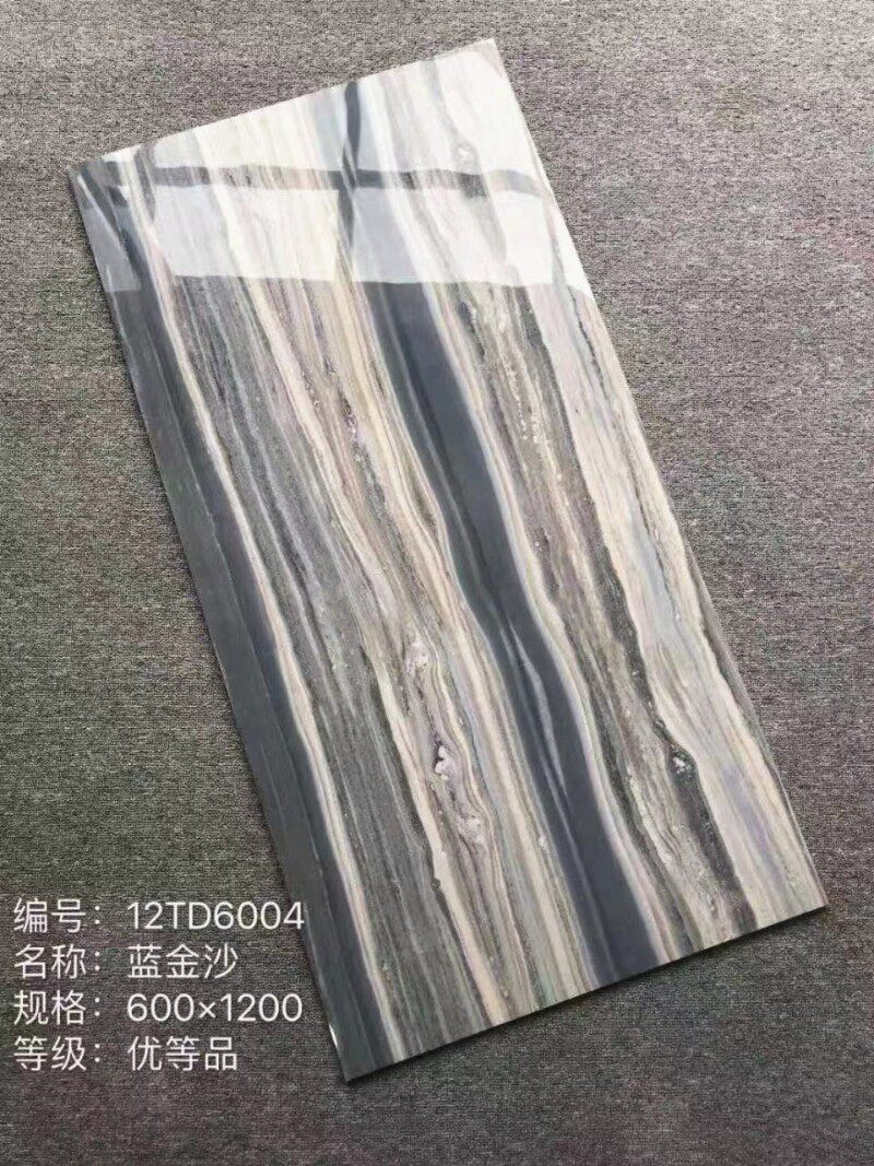 黑色抛釉600x1200通体大理石深色黑金花大板 红色电视背景墙 瓷砖