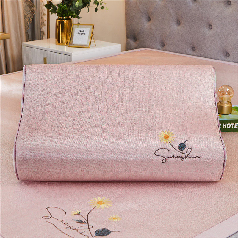 夏季冰丝枕套乳胶枕头套记忆棉枕芯套35X55夏天30x50凉枕席60x35