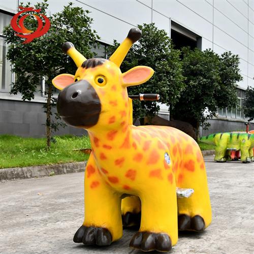 仿真硅胶动物车可动恐龙骑行电动游乐车商场亲子儿童发光电瓶车