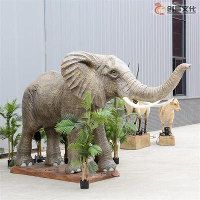 仿真大象软硅胶表皮模拟吼叫扇耳朵抬鼻子公园景区高仿真动物