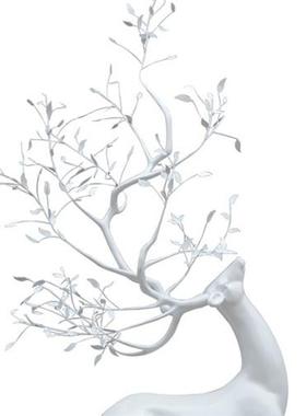 户外不锈钢梅花鹿摆件抽象艺术鹿雕塑酒店售楼处房地产草坪装饰品