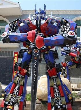 铁艺定制大黄蜂擎天柱变形金刚雕像电影院汽车店招牌迎宾雕塑摆件