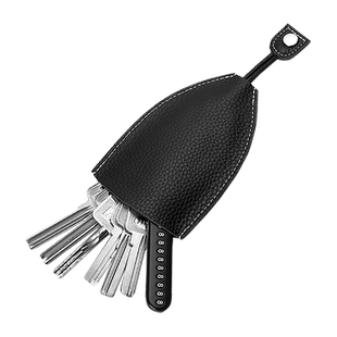 真皮钥匙包车钥匙通用男女式抽拉式牛皮锁匙收纳包大容量小巧迷你