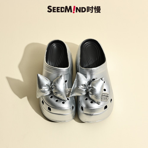 Seedmind法式厚底防水台婚鞋