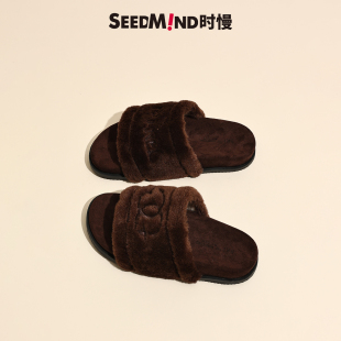 子 订婚鞋 Seedmind好满意这双香奶奶毛毛拖呀 新娘婚纱秀禾高跟鞋
