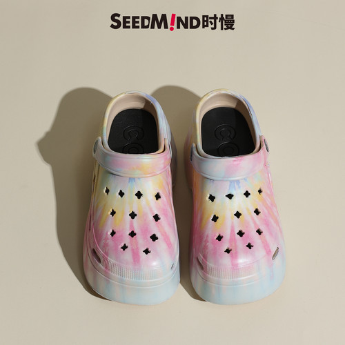 Seedmind超厚底增高洞洞鞋女款