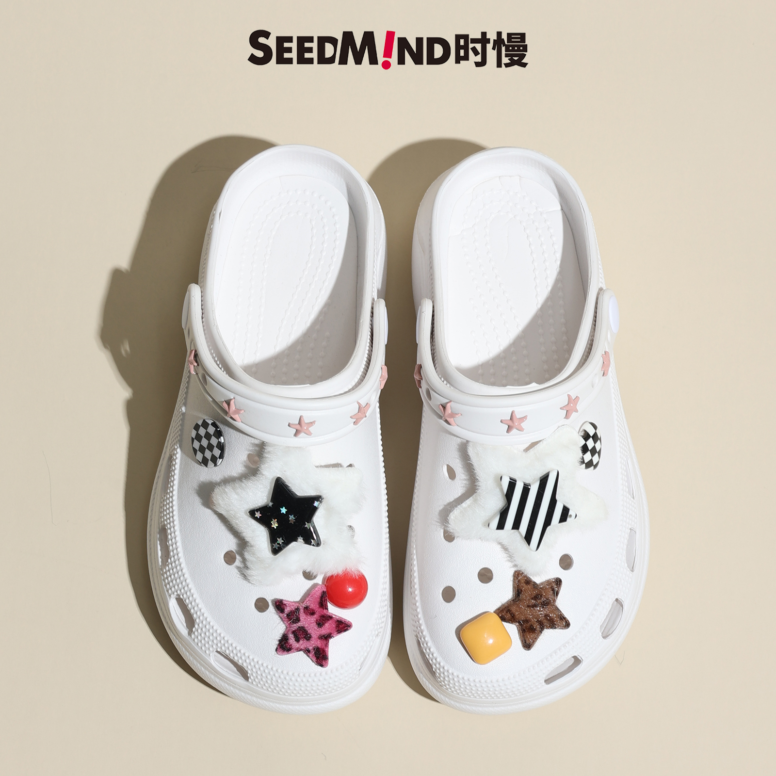 厚底洞洞鞋y2k甜酷星星夏季凉鞋