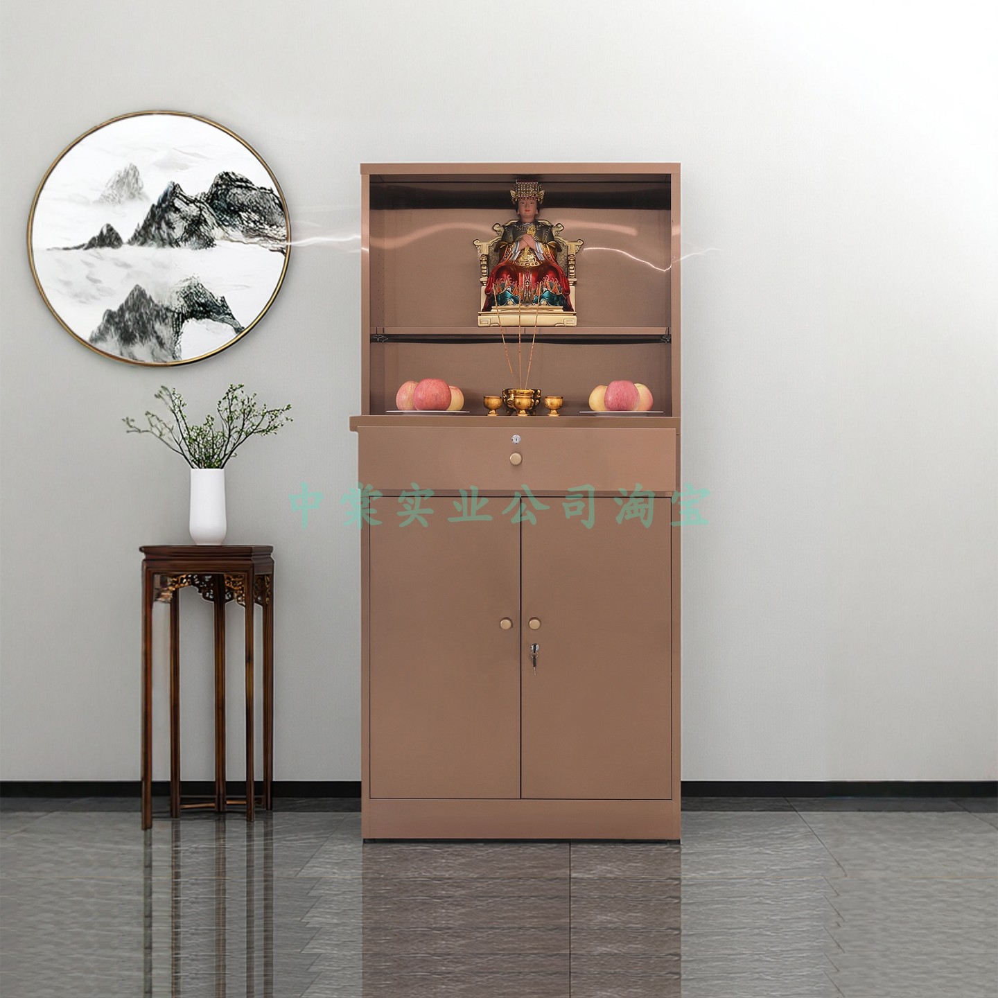 不锈钢防火佛龛财神爷香柜供桌新中式妈祖佛像关公菩萨供奉台贡桌