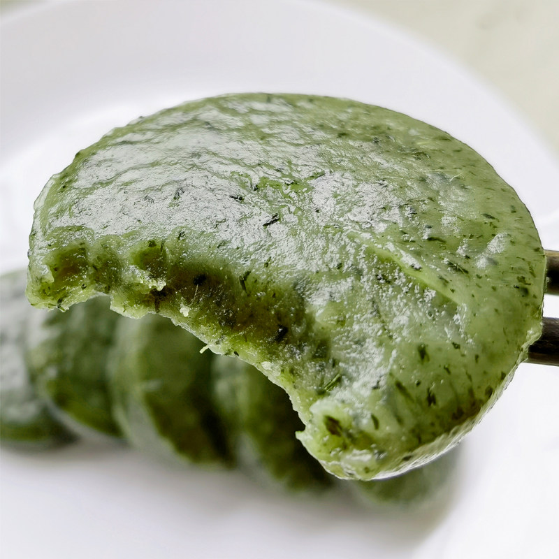 蒿子粑粑新鲜艾蒿草粑粑艾叶糍粑清明果湖南特产手工传统糕点小吃