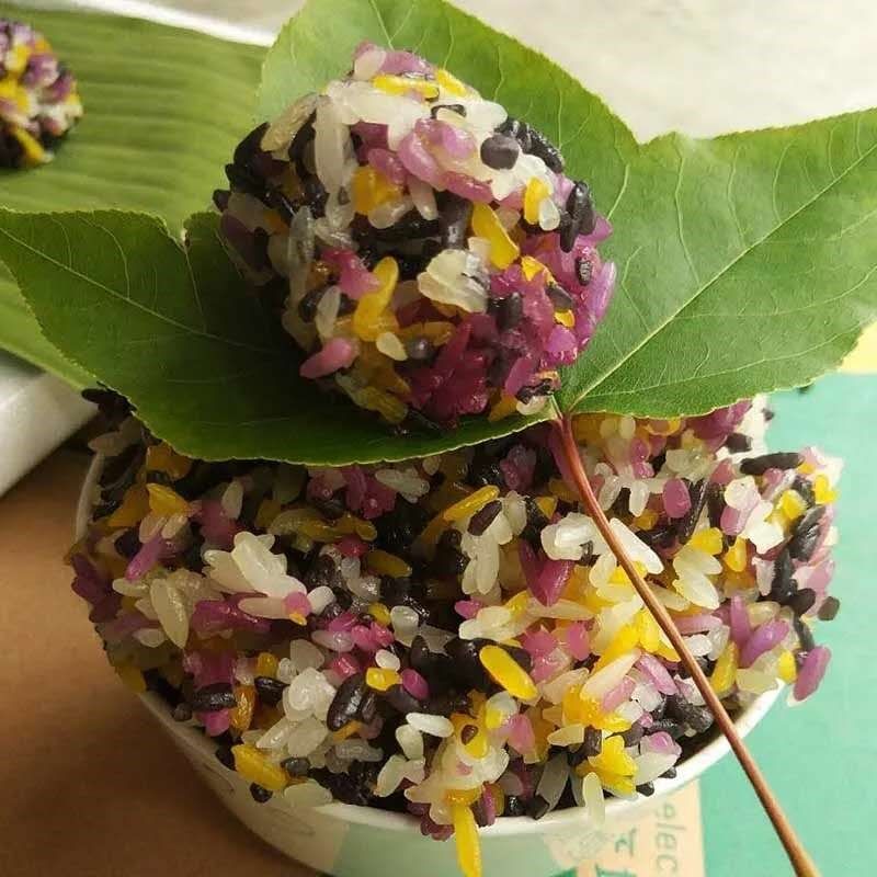 广西隆林花米饭五彩糯米饭团特产纯植物染色五色饭五彩米包邮