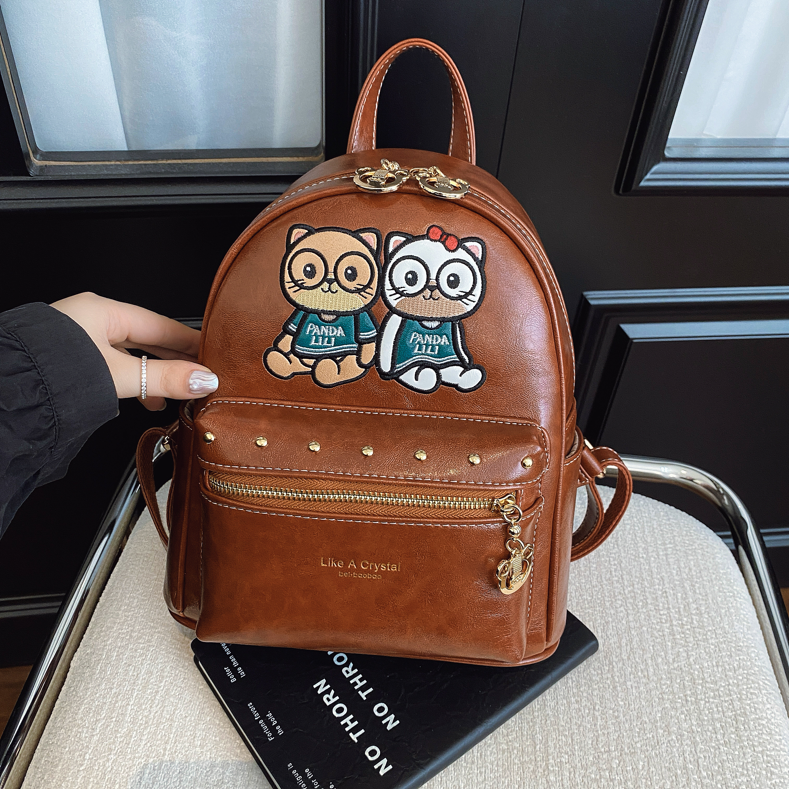 卡通情侣小熊双肩包休闲旅行背包