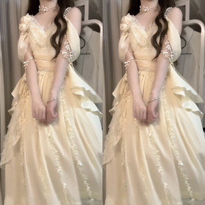 设计师的礼物原创得墨忒尔希腊风流浪风cla仙气神女Lolita连衣裙