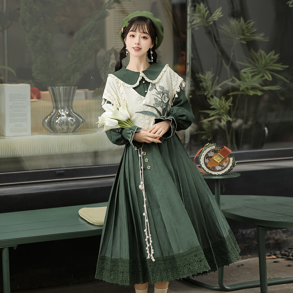 设计师的礼物原创小树林汉服女中国风汉元素新中式马甲连衣裙套装