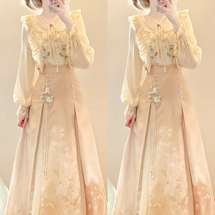 设计师的礼物原创秋意晚中国风汉服改良汉元素日常新中式少女套装