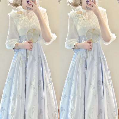 春夏Lolita鸢尾梦洋装cla系轻lo