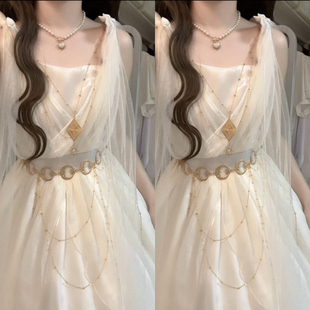 设计师的礼物原创神使希腊风神女流浪风lolita万圣节仙气连衣裙白