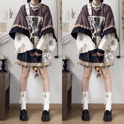 设计师的礼物原创百药师中华风Lolita新中式汉元素马面套装万圣节