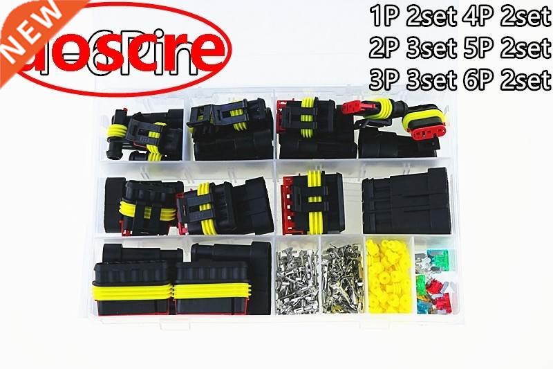 14 Sets 1-6 Pin Car Motorcycle Waterproof Electrical Wire Co