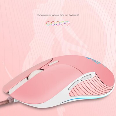 2400DPI Luminous Wired Silent Mouse Colorful Ergonomic Desig
