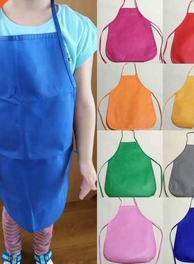 Unisex Colorful Children Aprons Waterproof Non-Woven Fabric