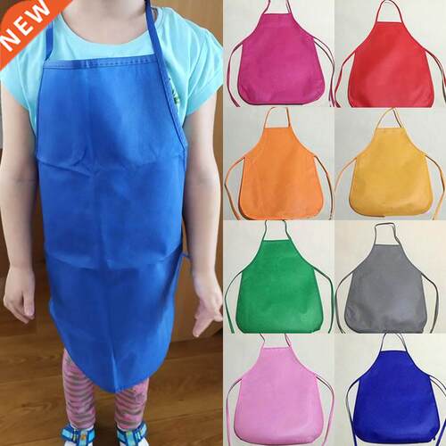 Unisex Colorful Children Aprons Waterproof Non-Woven Fabric