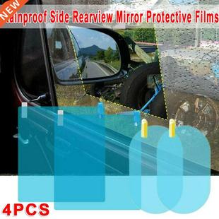 4pcs/set Car Mirrors Glass Anti Fog Film PET Nano Coating M