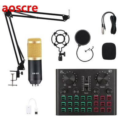 Condenser Microphone Kit,BM-800 Mic Set Adjustable Mixer Con