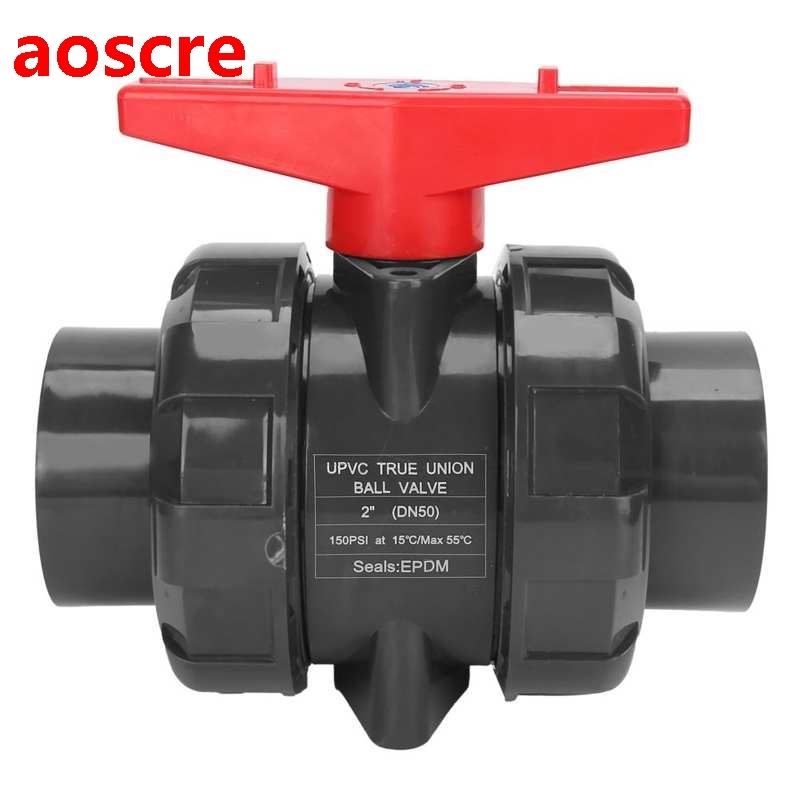 DN50 G2 PVC Double Union Compact Ball Valve for Swimming Poo