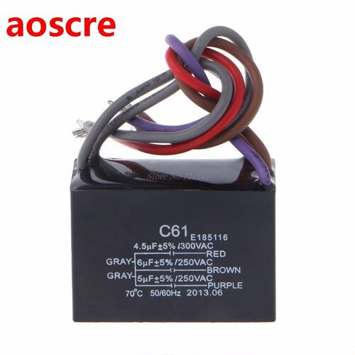 CBB61 Electrical Power Relay Connecting Capacitor 4.5uf+6uf+