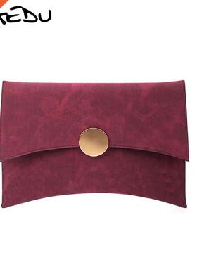 NIGEDU Design Women Clutch Bag Faux Suede Ladies Shoulder B