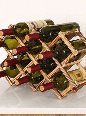 Wine Racks Collapsible Wooden Wine racks bottle cabinet stan