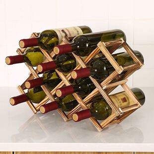 Wine Racks Collapsible Wooden Wine racks bottle cabinet stan