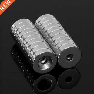 20pcs 15x4mm N50 Round Magnets Hole 4mm Rare Earth Neodymium