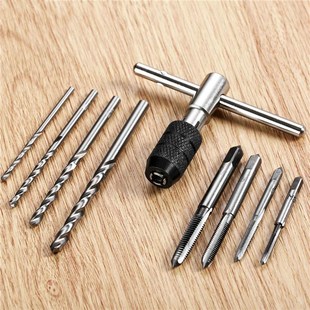 9Pcs T Type Machine Hand Screw Thread Taps Reamer M3/M4/M5/M