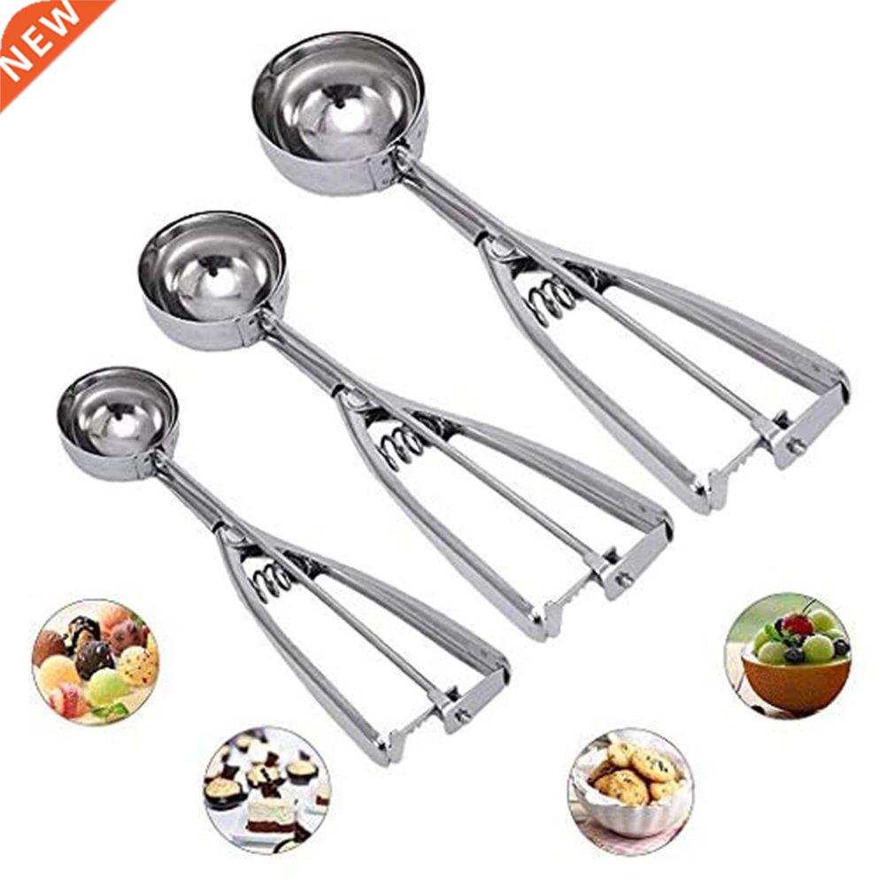 ce Cream Scoop Ktchen Tools 3 Sze Stanless Steel Sprng