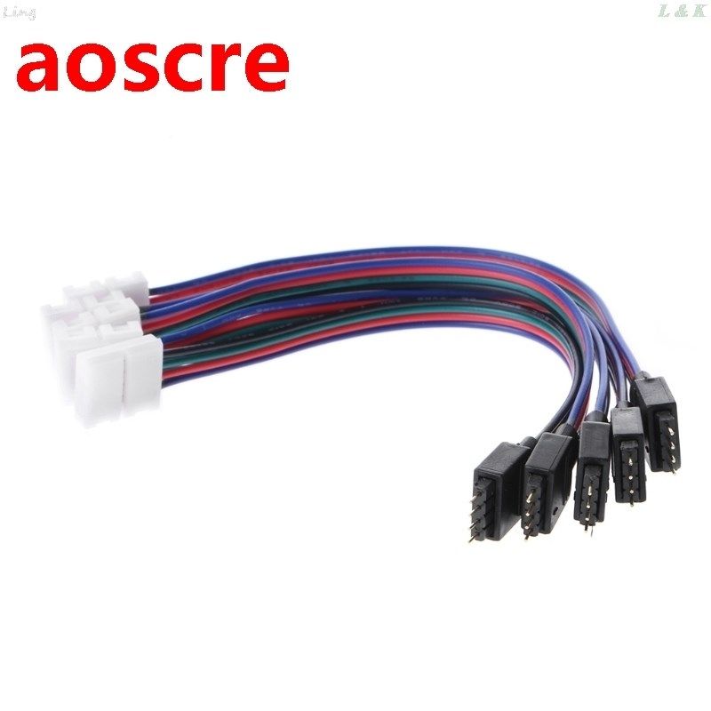 5 Pcs 15cm 4 Pin 4 Pin 5050 3528 LED RGB Strip Extension Con