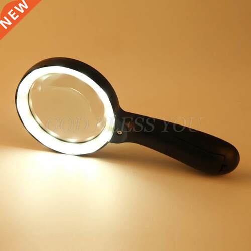 Lighted Magnifying Glass-10X Hand held Large Reading Magnify