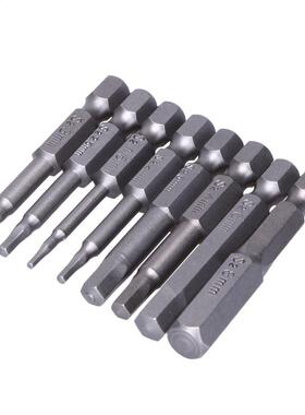 8pcs Hexagon Sets S2 Steel 1/4 Inch Hex Shank 50mm Long Scre