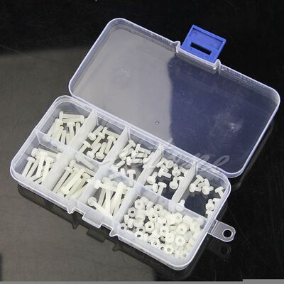 160Pcs Metric M3 8 Sizes Assortment Stand-off Nylon Screws B