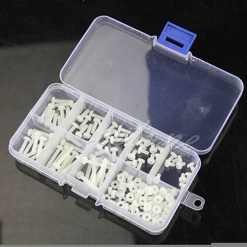 160Pcs Metric M3 8 Sizes Assortment Stand-off Nylon Screws B