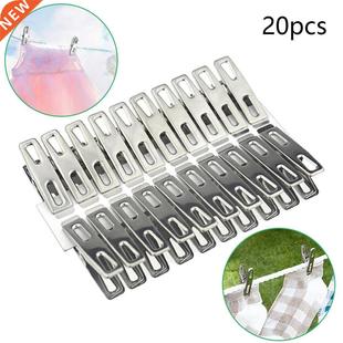 20pcsset Towel Clothes Pegs Stainless Steel Clip Hang Pins