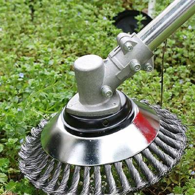 Steel Wire Wheel Garden Weed Brush Lawn Mower Grass Eater Tr