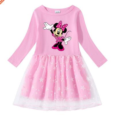 Toddler Girls Clothes Minnie Mouse Long Sleeve Mesh Princess