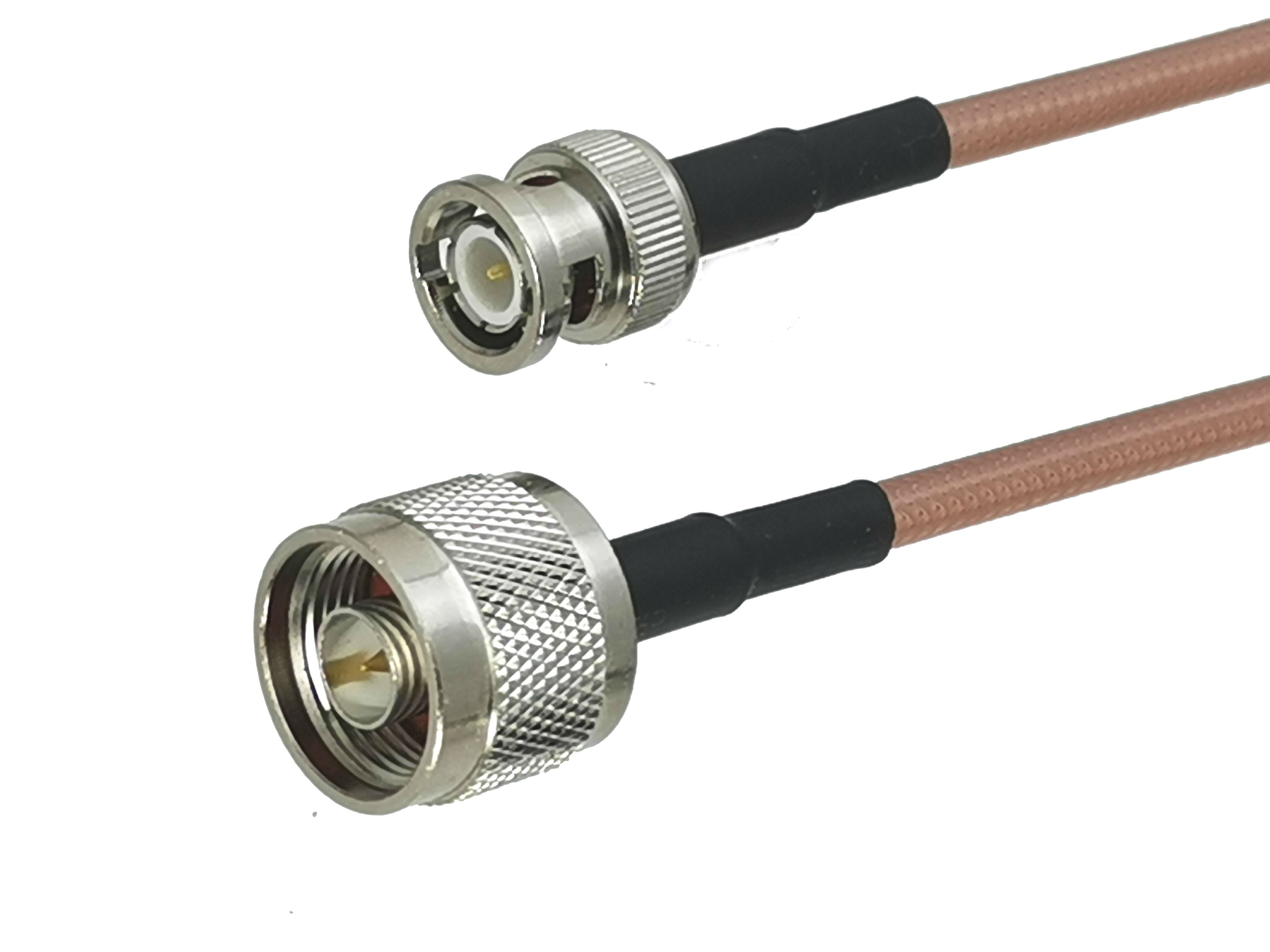 1Pcs RG142 N Male Plug to BNC Male plug Connector RF Coaxial