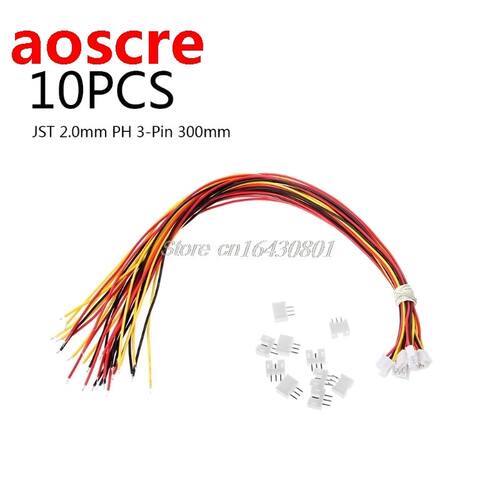 10 SETS Mini Micro JST 2.0 PH -Pin Connector plug with Wire