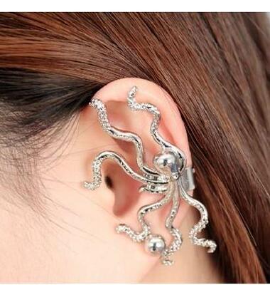 1 Pcs Pip Hop Punk Style Nightclub Show Octopus Earrings Fo