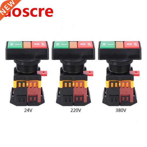 PPBB-0N Double Push-Button Switch with LED Light On-Off Mom