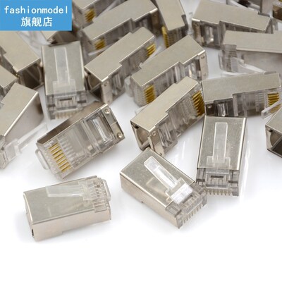 Wholesale 50Pcs RJ45 Cat6 8Pin 8P8C Shielded Stranded Crimp