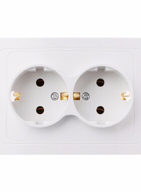 220V/16A 118x80mm EU Double Ground Socket Household Industri