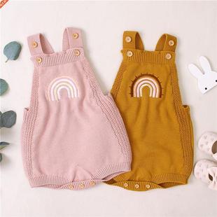 0-24M Newborn Baby Girls Sleeveless Jumpsuit Knitted Romper